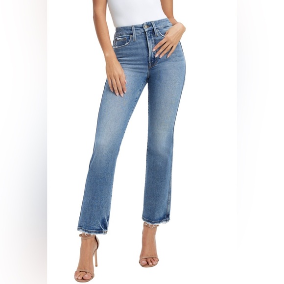 Good American Good Curve High Waist Straight Leg Jeans - Picture 1 of 13